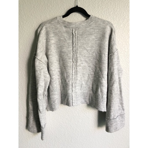TOPSHOP GRAY SWEATER WITH BUTTON SIDES size 10 - Picture 2 of 4